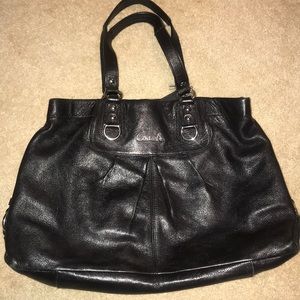 Coach black leather purse